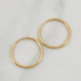 Candongas Mini Aro 0.8 g / 1/2 in Oro Amarillo 18K