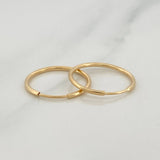 Candongas Mini Aro 0.8 g / 1/2 in Oro Amarillo 18K