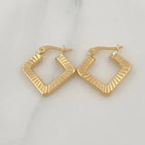 Candongas Rombo 2.2 g / 3/4 in Oro Amarillo 18K