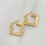 Candongas Rombo 2.2 g / 3/4 in Oro Amarillo 18K