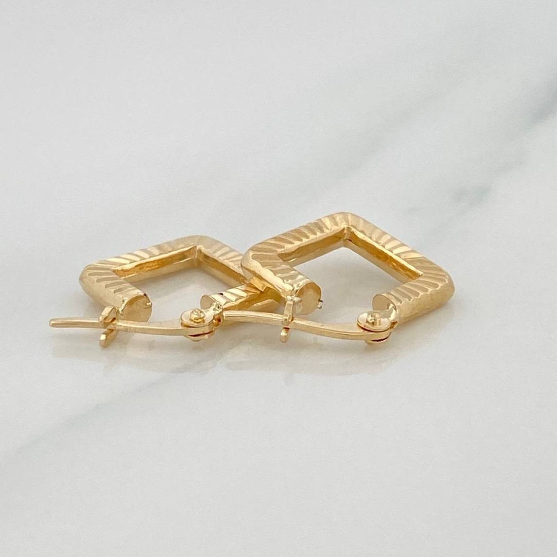 Candongas Rombo 1.7 g / 1/2 in Oro Amarillo 18K