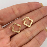 Candongas Rombo 1.7 g / 1/2 in Oro Amarillo 18K