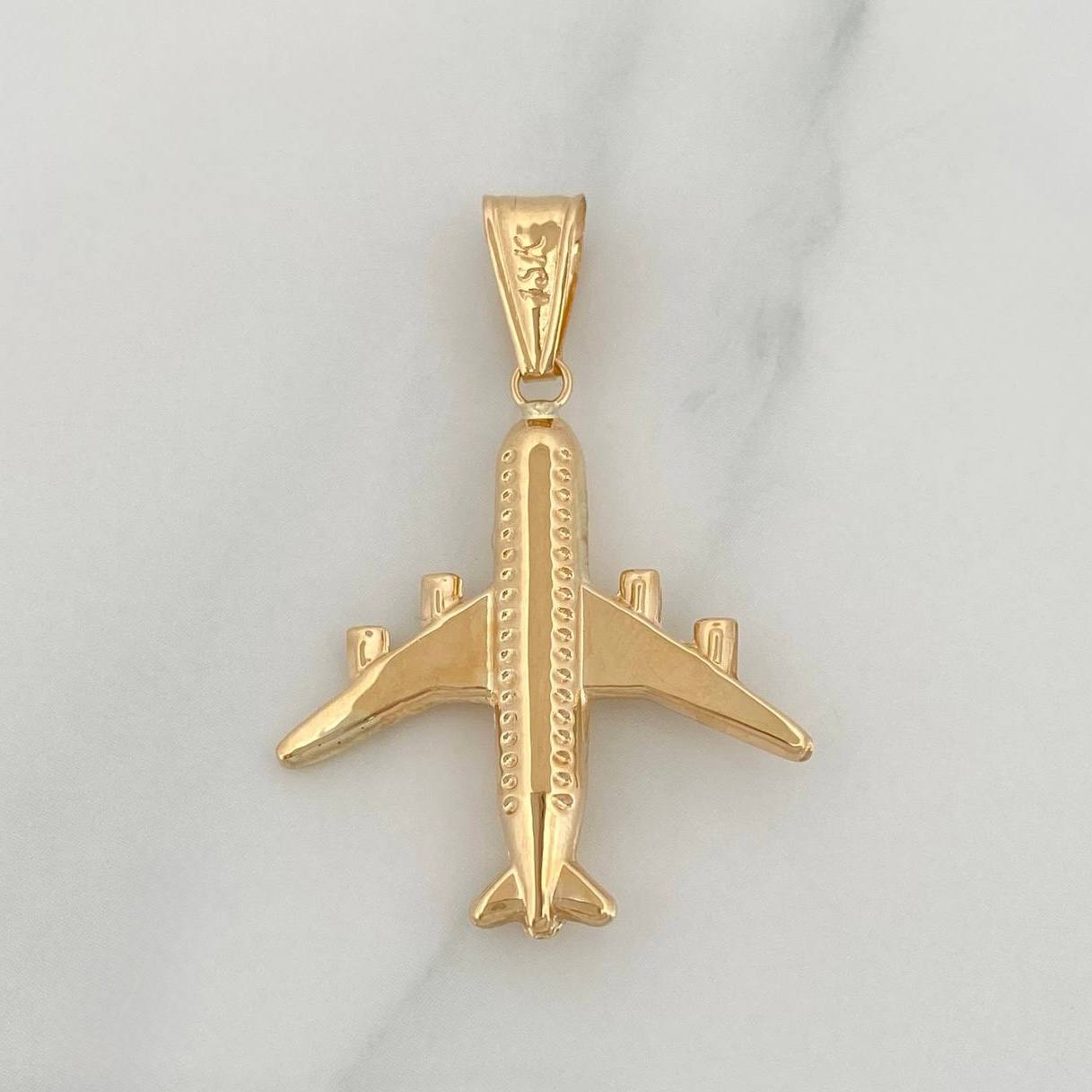 Pendant Airplane 1.65 g / 1 1/2 in 18K Yellow Gold