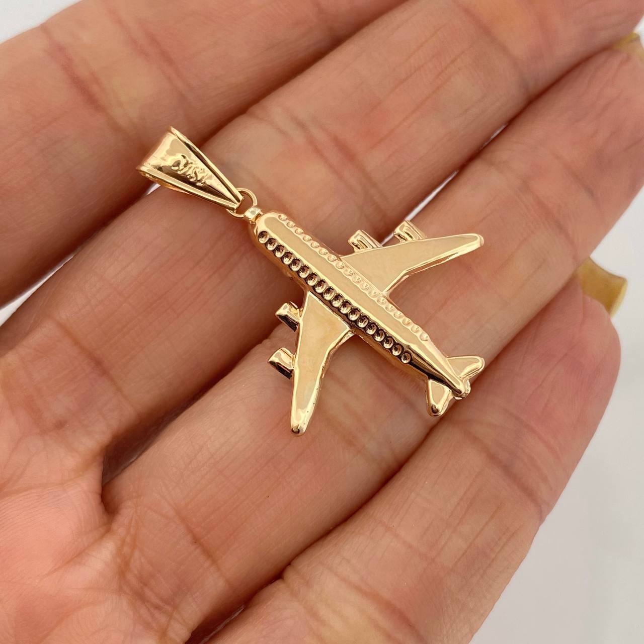 Pendant Airplane 1.65 g / 1 1/2 in 18K Yellow Gold