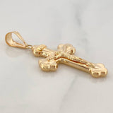 Pendant Cross Christ 1.9 g / 1 1/2 in Yellow Gold 18K