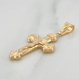 Pendant Cross Christ 1.9 g / 1 1/2 in Yellow Gold 18K
