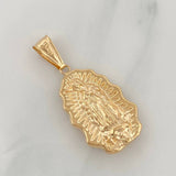 Pendant Silhouette Virgin of Guadalupe 2.15 g / 1 1/2 in Yellow Gold 18K