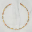 Rustic Cylinder Anklet 3.35 g / 9 3/4 in / 2.7 mm Three Golds 18K