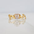 Solitaire Ring Leaves 2g / T6 3/4 Yellow Gold 18K