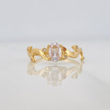 Solitaire Leaf Ring 2.1g / T7 Yellow Gold 18K