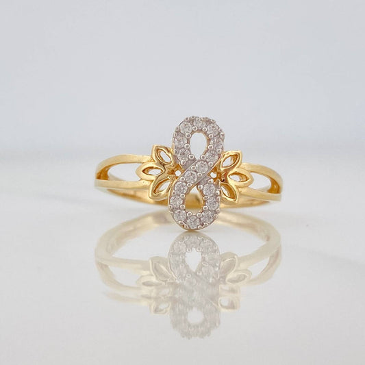 Infinity Ring 2.4g / T7 Two-Tone Yellow White Gold 18K