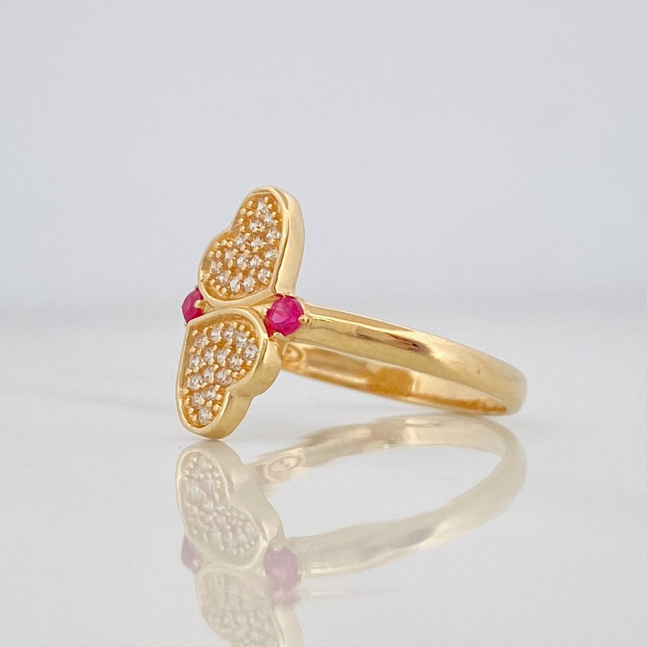 Hearts Ring 2.65g / Size 7 1/4 Yellow Gold 18K
