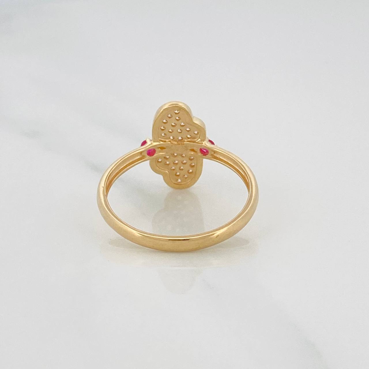 Hearts Ring 2.65g / Size 7 1/4 Yellow Gold 18K