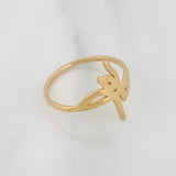 Faith Ring 1.6g / Size 5 3/4 Yellow Gold 18K