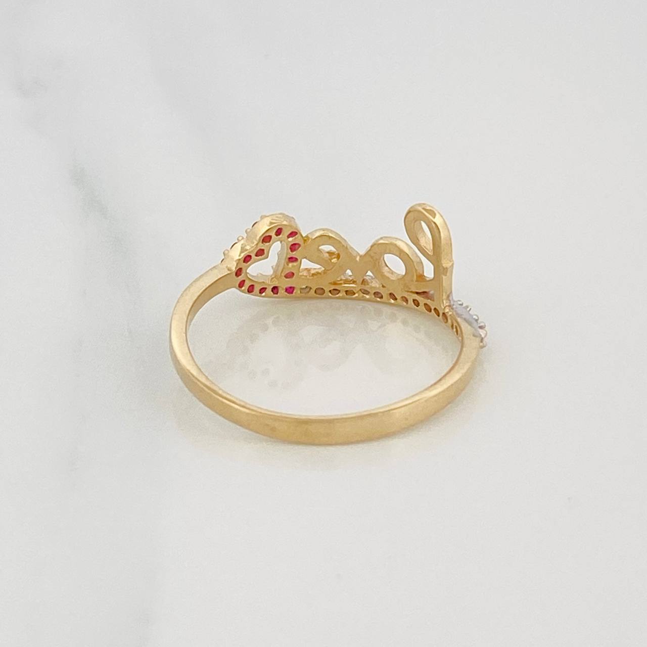 Love Ring 1.95g / Size 7 Two-Tone Yellow and White Gold 18K