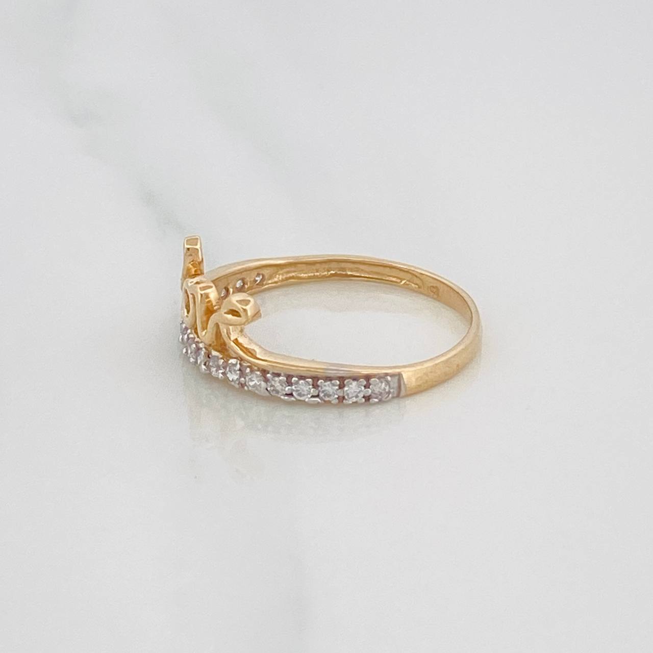 Love Ring 1.65g / T6 Two-Tone Yellow White Gold 18K