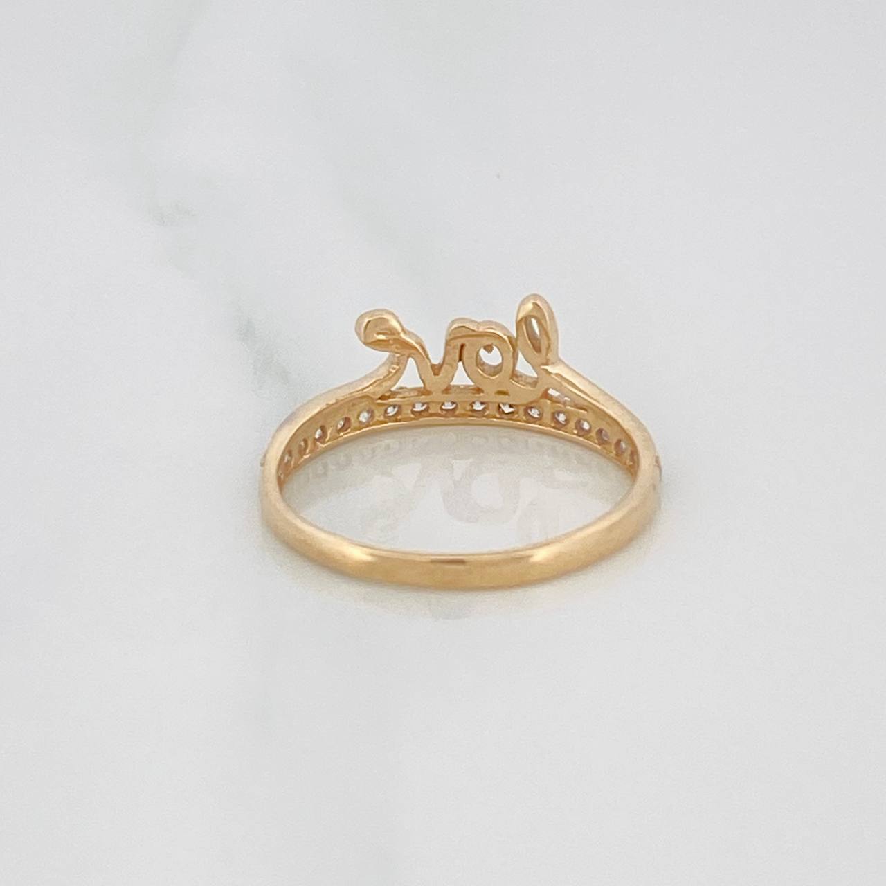 Love Ring 1.65g / T6 Two-Tone Yellow White Gold 18K