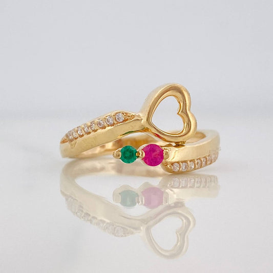 Heart Ring 2.45g / T7 Yellow Gold 18K