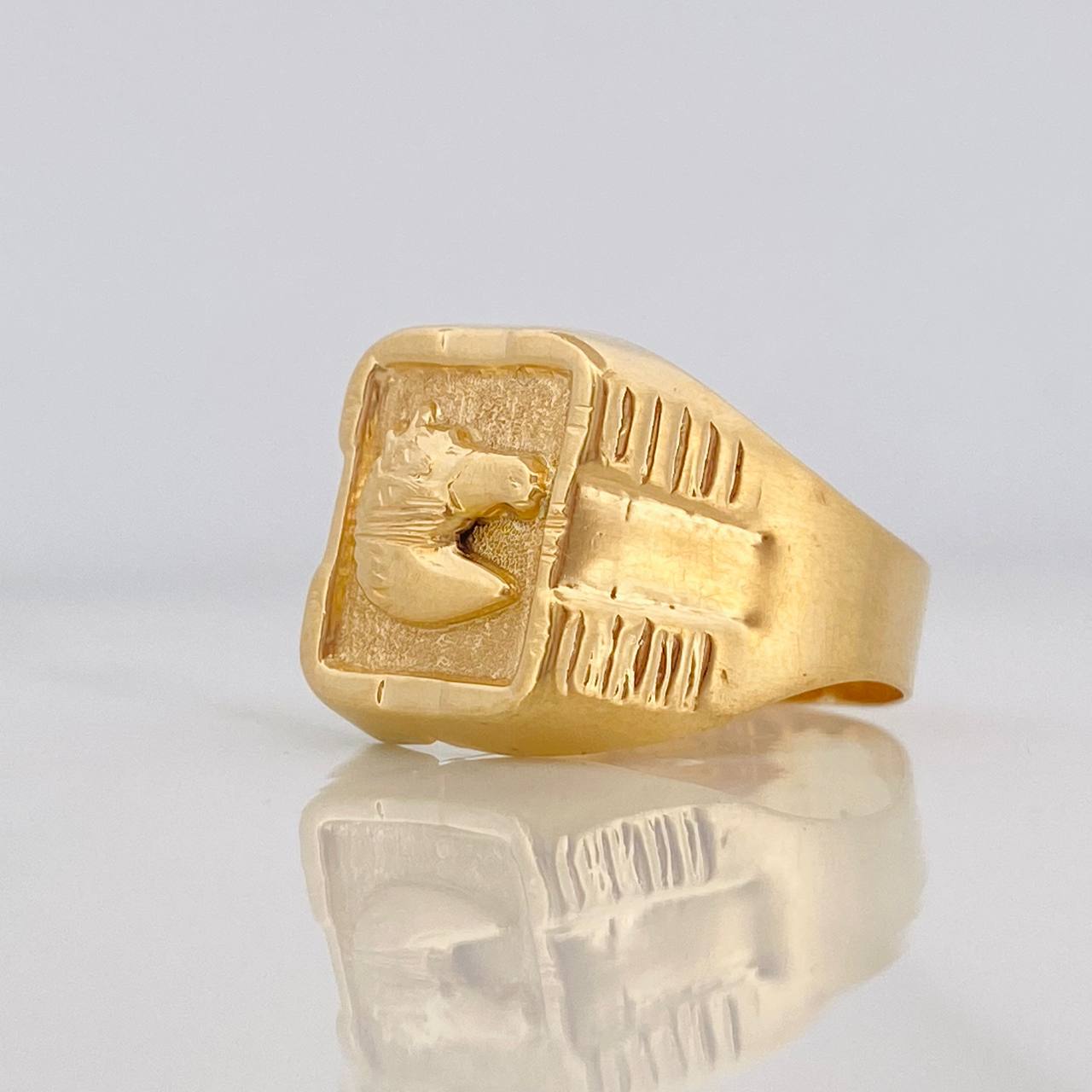 Horse Signet Ring 4g / T10 Yellow Gold 18K