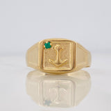 Anchor Signet Ring 2.05g / T11 Yellow Gold 18K