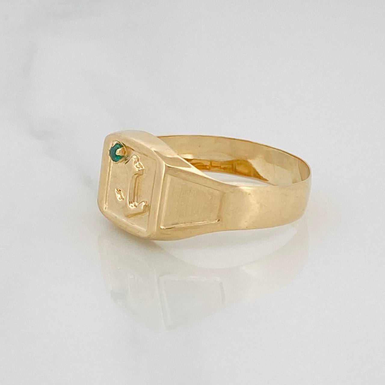 Anchor Signet Ring 2.05g / T11 Yellow Gold 18K