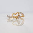 Heart Ring 2.35g / Size 5 3/4 Two-Tone Yellow White Gold 18K