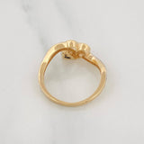 Heart Ring 2.35g / Size 5 3/4 Two-Tone Yellow White Gold 18K