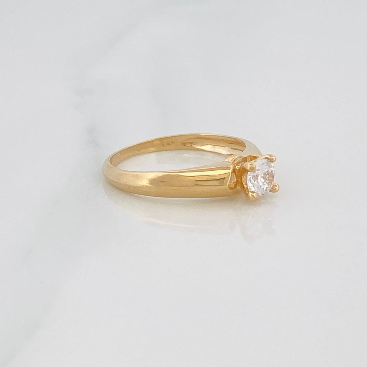 Solitaire Ring 2.55g / T6 1/4 Yellow Gold 18K