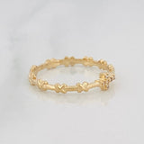 Cross Ring 1.8g / T8 1/4 Yellow Gold 18K
