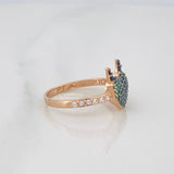 Devil Heart Ring 2.65g / T8 Three Golds 18K