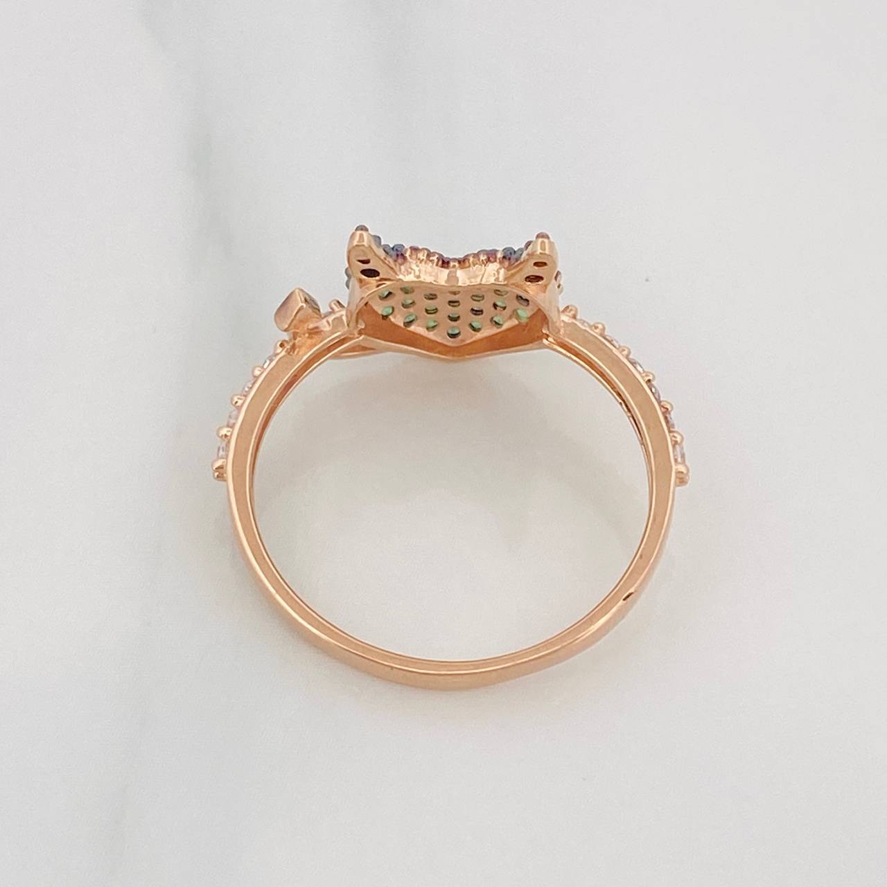 Devil Heart Ring 2.65g / T8 Three Golds 18K