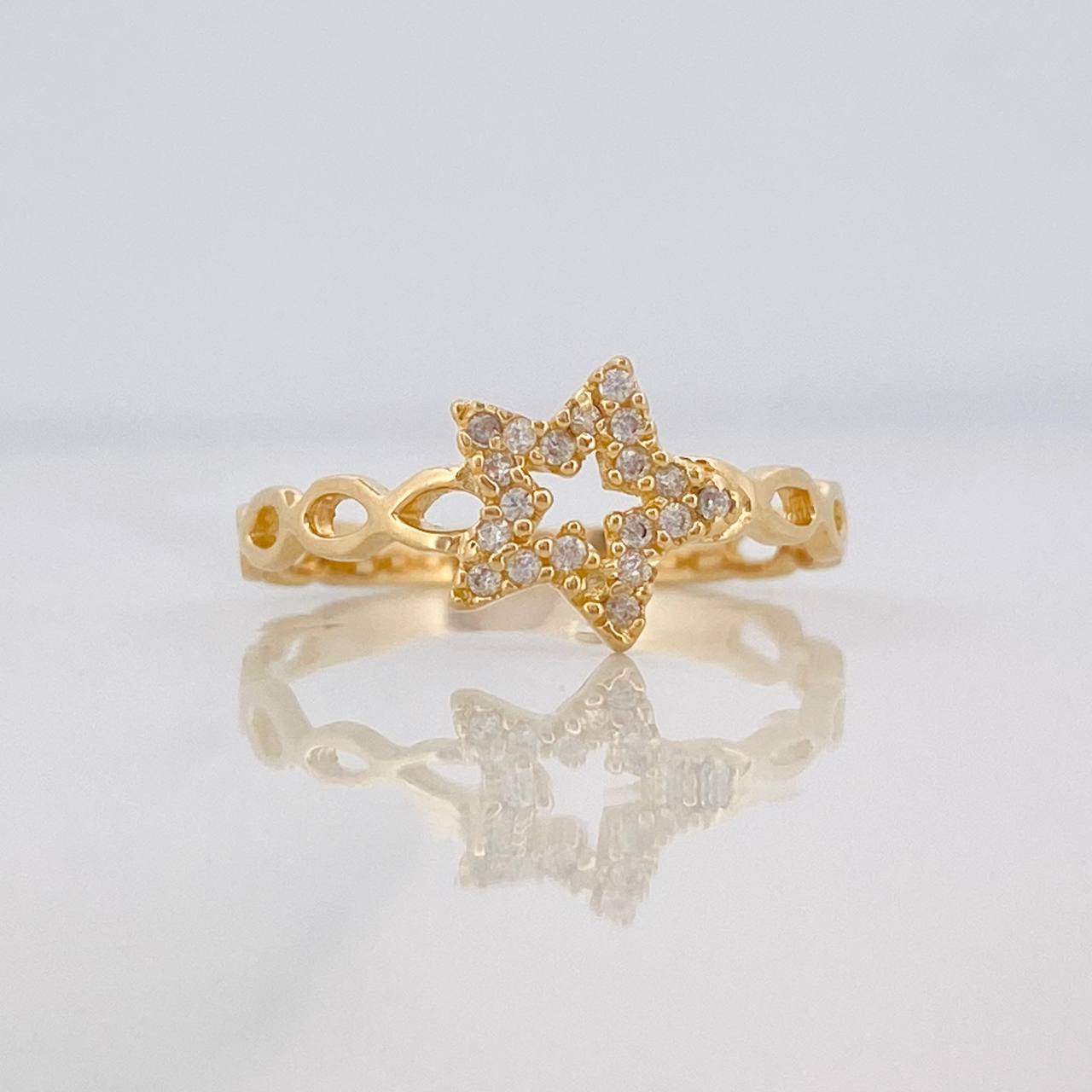 Star Ring 1.5g / T6 3/4 Yellow Gold 18K