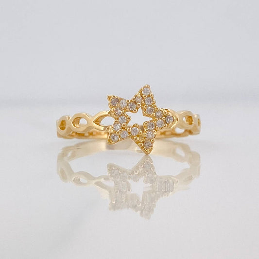 Star Ring 1.5g / T6 3/4 Yellow Gold 18K