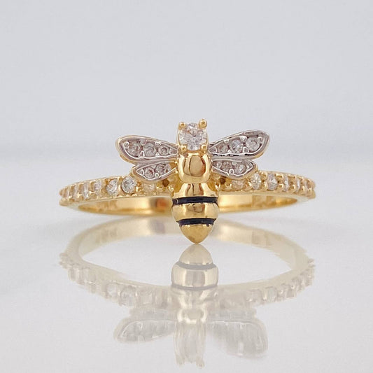 Bee Ring 2g / T6 3/4 Two Yellow White Gold 18K