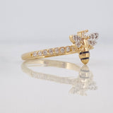 Bee Ring 2g / T6 3/4 Two Yellow White Gold 18K