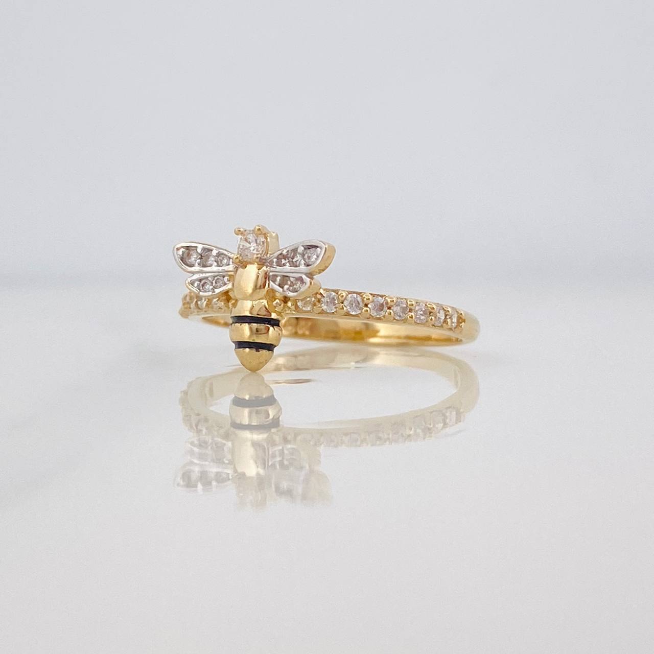 Bee Ring 2g / T6 3/4 Two Yellow White Gold 18K