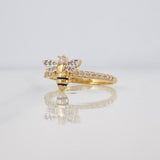 Bee Ring 2g / T6 3/4 Two Yellow White Gold 18K