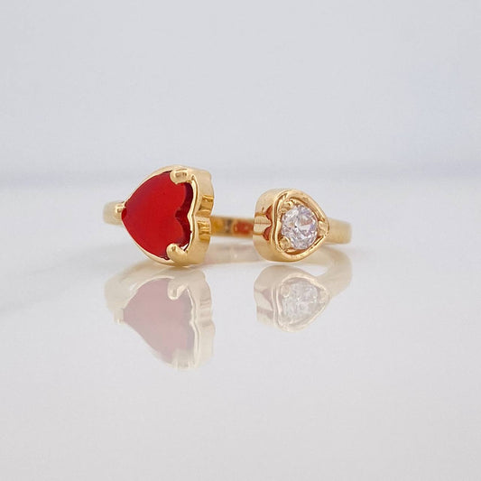 Hearts Ring 2.7g / Size 5 3/4 Yellow Gold 18K