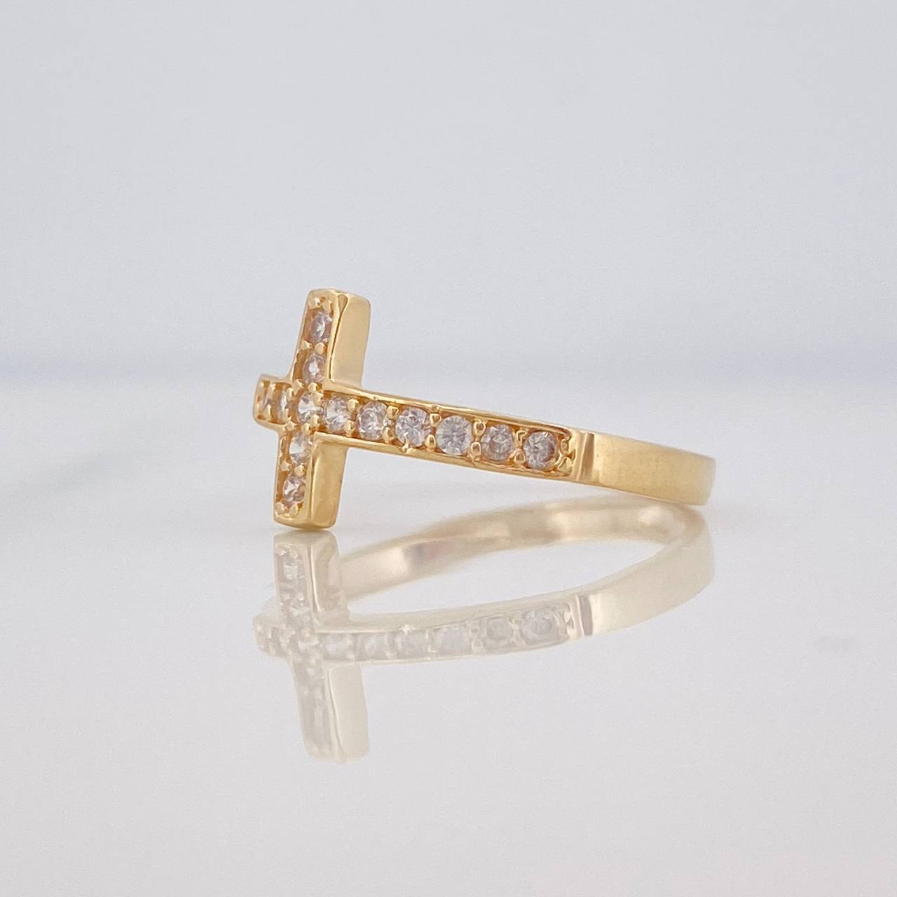 Cross Ring 1.8g / T6 Yellow Gold 18K
