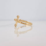 Anillo Cruz 1.7g / T6 1/4 Oro Amarillo 18K