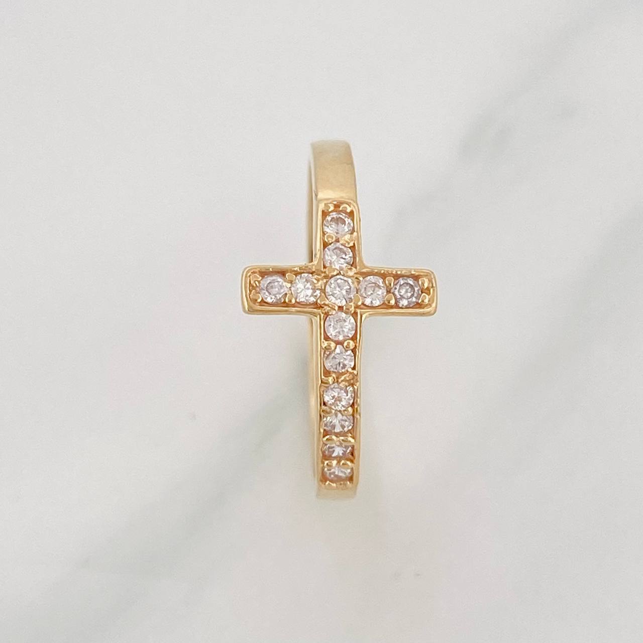 Cross Ring 1.8g / T6 Yellow Gold 18K