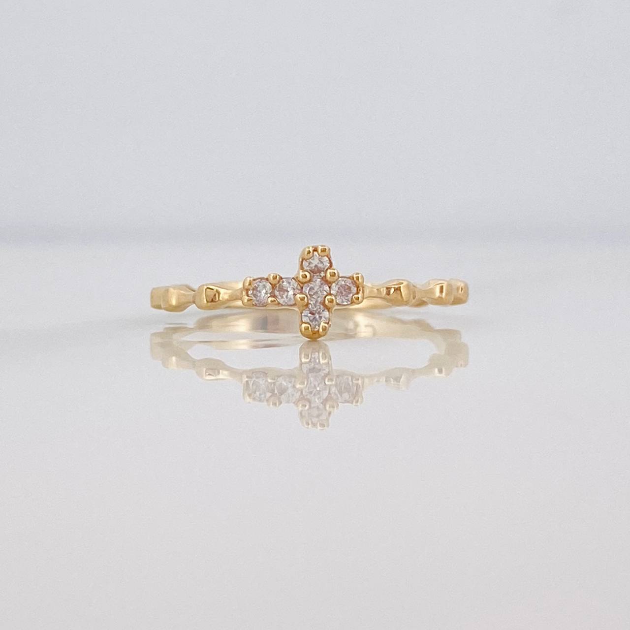 Cross Ring 1.15g / Size 5 1/4 Yellow Gold 18K