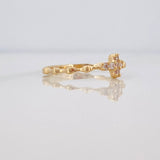 Cross Ring 1.15g / Size 5 1/4 Yellow Gold 18K