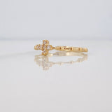 Cross Ring 1.15g / Size 5 1/4 Yellow Gold 18K