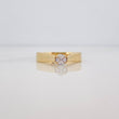 Solitaire Bridge Ring 3.35g / Size 7 1/4 Yellow Gold 18K