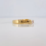 Solitaire Bridge Ring 3.35g / Size 7 1/4 Yellow Gold 18K