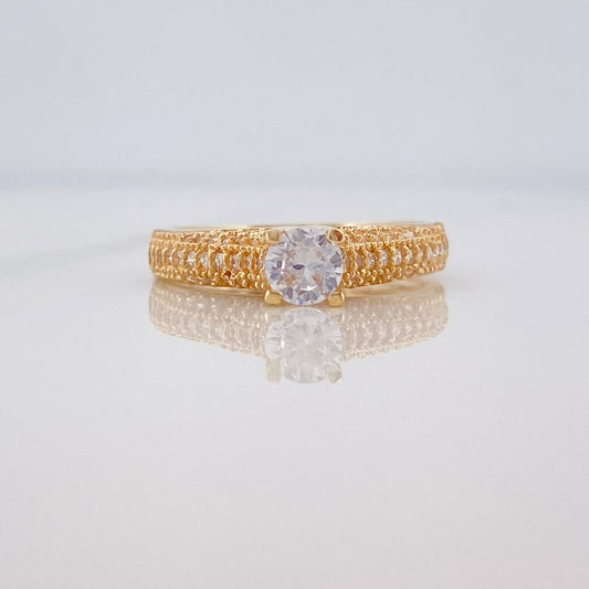 Anillo Solitario Puente 2.95g / T6 Oro Amarillo 18K