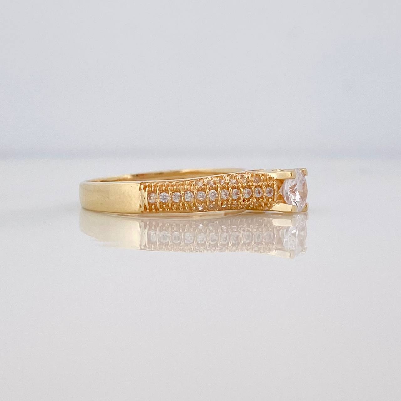 Solitaire Bridge Ring 2.95g / T6 Yellow Gold 18K