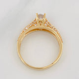 Solitaire Bridge Ring 2.95g / T6 Yellow Gold 18K