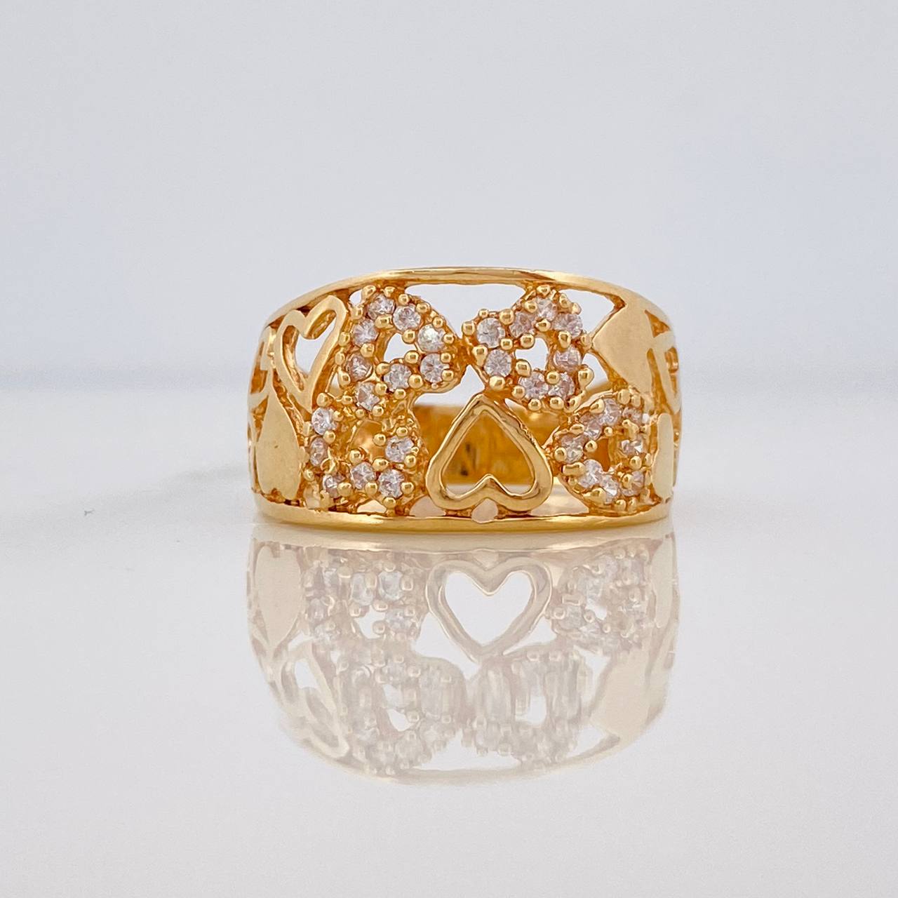 Hearts Ring 3.7g / T7 Yellow Gold 18K